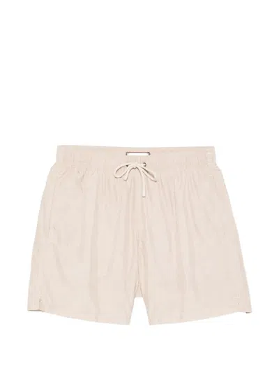 Canali Drawstring Swim Shorts In Nude