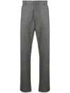 Canali Straight-leg Wool Trousers In Grey