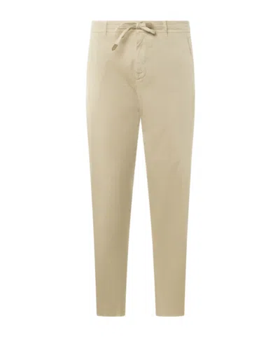 Canali Drawstring-waist Chino Trousers In Animal Print