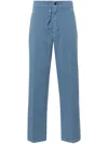 Canali Mid-rise Tapered Trousers In Blue