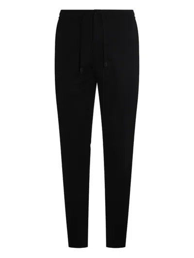 Canali Drawstring-waist Track Pants In Black