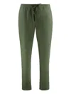 Canali Drawstring Wool-blend Regular Trousers In Green