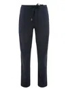 Canali Drawstring Casual Pants In Blue