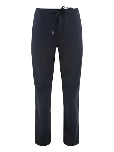 CANALI DRAWSTRING WOOL TROUSERS