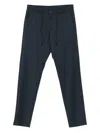 Canali Drawstring-waistband Trousers In Blue