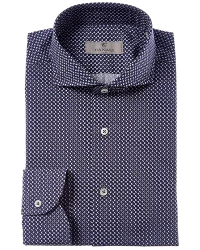 Canali Dress Shirt In Blue