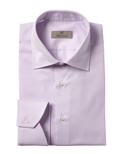 Canali Men's Impeccabile Cotton Pique Dress Shirt In Purple