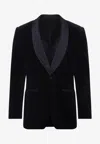 Canali Navy Blue Cotton Tuxeedo Drop 8 Regular Jacket In Black