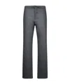 Canali Wool Trousers In Dark Gray