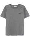 Canali Embroidered-logo T-shirt In 灰色