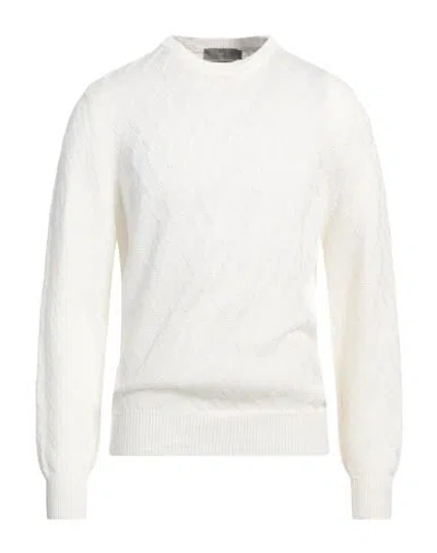 Canali Exclusive Man Sweater White Size 48 Cotton