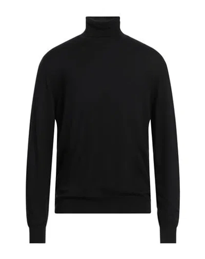 Canali Exclusive Man Turtleneck Black Size 50 Cashmere