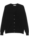 Canali Fine-knit Cardigan In Black