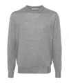 Canali Fine-knit Merino Jumper In Gray