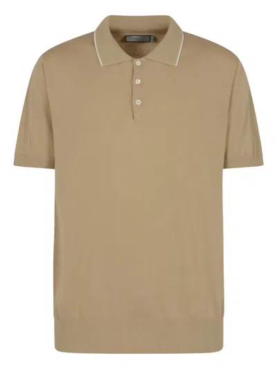 Canali Fine-knit Polo Shirt In Neutrals