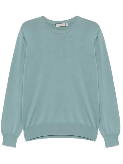 Canali Fine-knit Sweater In Blue