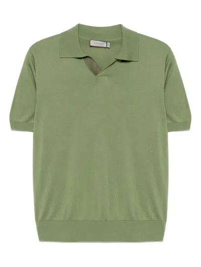 Canali Fine-knit T-shirt In Green