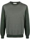 Canali Fine-knit Wool Jumper In Green