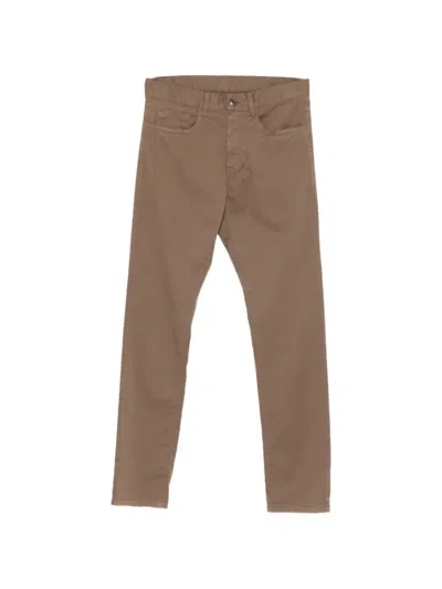 Canali Five-pocket Trousers In Brown