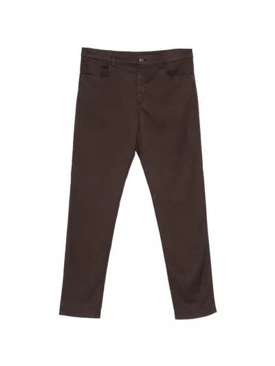 Canali Five-pocket Trousers In Brown