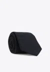 Canali Flannel Tie In Wool In Blue