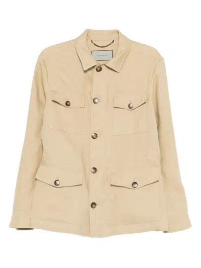 Canali Flap-pocket Jacket In Neutral