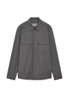 Canali Flap-pocket Overshirt In Gray
