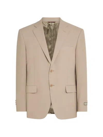CANALI FLAP-POCKET WOOL SUIT