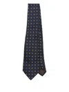 Canali Floral-pattern Silk Tie In Blue