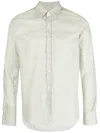 Canali Floral-print Long-sleeve Shirt In Green