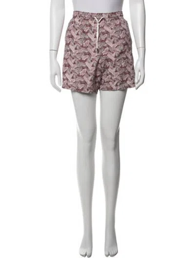 Pre-owned Canali Floral Print Ruffle Embellishment Bottoms W/ Tags In Multicolor