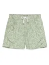 Canali Floral-print Swim Shorts In Green