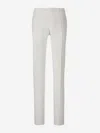Canali Linen Tailored Trousers In White