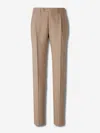 Canali Formal Wool Pants In Brown