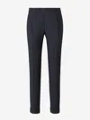 Canali Man Pants Charcoal Size 42 Virgin Wool In Coal Grey