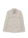 Canali Four-pocket Button-up Jacket In Neutral