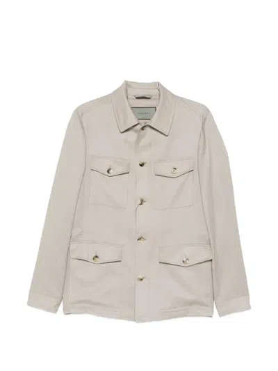 Canali Four-pocket Button-up Jacket In Neutral