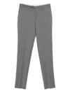 Canali Frayed Wool Trousers In Gray