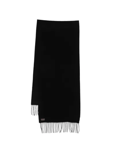 Canali Fringed Scarf In Black