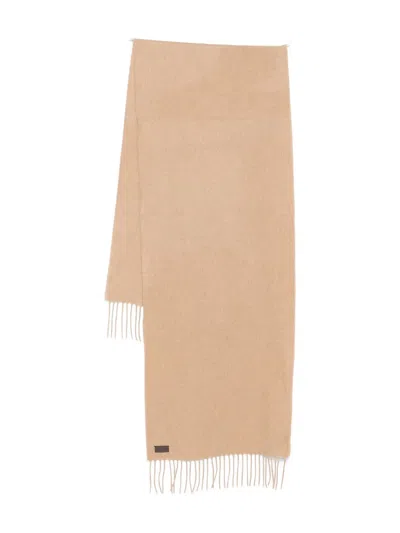 Canali Fringed Scarf In Brown