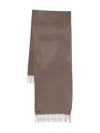 Canali Fringed Scarf In Brown