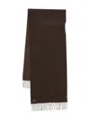 Canali Fringed Scarf In Brown
