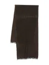 Canali Fringed Scarf In Brown