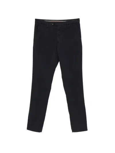 Canali Front-button Trousers In Black