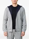 Canali Full Zip Hoodie In Gray