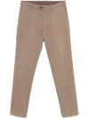 Canali Gabardine-weave Chinos In Neutrals