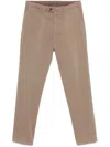 Canali Gabardine-weave Chinos In Neutrals