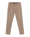 Canali Gabardine-weave Chinos In Nude