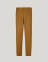 Canali Garment-dyed Khaki Comfort Cotton Twill Chinos In Brown