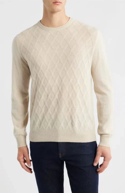 Canali Geo Regular Fit Wool & Cashmere Sweater In Neutral